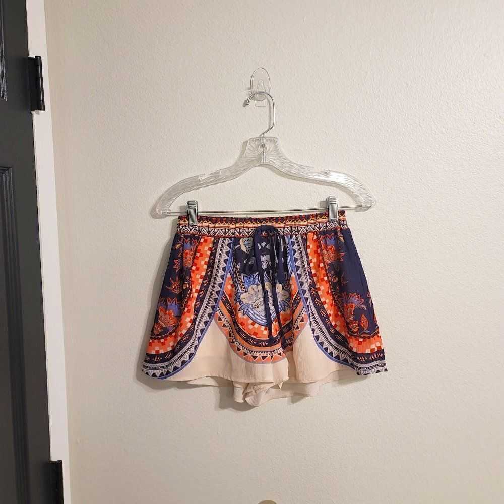 Blue Rain Sheer Flowy Shorts Sz S